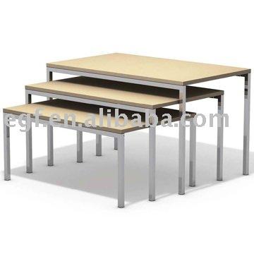 China nesting & kd wholesale supermarket 3 different size nesting display table stand for sale