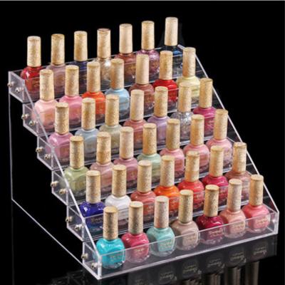 China Acrylic plastic cosmetic nail polish rack display rack cosmetic display rack as customers' requirement for sale