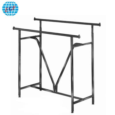 China Double-rail Customized Adjustable Garment Clothing Display Rack For Sale for sale
