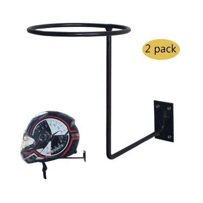 China Motorcycle Accessories Welded Wall Mounted Multifunction Helmet Rack Jacket Hanger Rack for sale