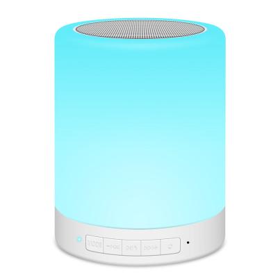 China Contemporary Wireless Audio Outdoor Portable Bluetooth Touch Tapping Lamp Dormitory Bedside Lamp Seven Color Lights for sale