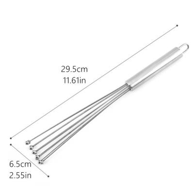 China Manual Stocked Stainless Steel Egg Beater Metal Column Baking Cooking Wire Beater Egg Hand Wisk For Kitchen for sale