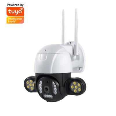China Human Motion Tracking New Outdoor Tuya Wifi CCTV Camera With Speed Dome Auto Tracking Camera With 3MP Ear CCTV IP Tuya PTZ Camera for sale