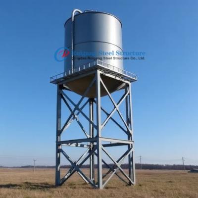 China Elevated Water Tank Stand Tower 12m 100m3 Galvanize Steel Panel Water Tank for sale