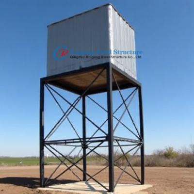China Pressed Steel Water Tank Tower With 8m High Steel Tower Water Tank Holder for sale