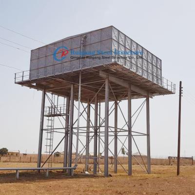 China Steel Structure Stand Water Tank Or Reliance Tank With Elevated Tank Tower Customized Designed for sale