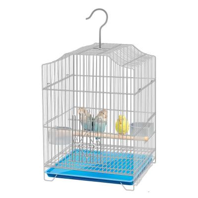 China WYCY Breathable Wholesale Folding Small Bird Cage Medium Iron Wire Electroplate Parrot Cage Budgie Cage for sale