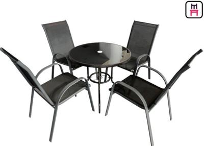 China El restaurante al aire libre de la cafetería presenta los muebles del jardín de Textilene con las sillas del brazo en venta