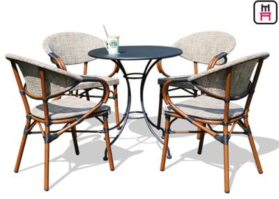 China Muebles del patio del patio trasero redondos/mesa de comedor al aire libre del cuadrado con las sillas de jardín de Textoline en venta