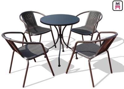 China El restaurante al aire libre redondo cuadrado presenta los muebles a prueba de mal tiempo del patio del acero de carbono en venta