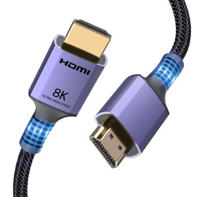 China High Speed Transmission Signal 8K 60HZ Video Cable 6.6FT/2M MOGOOD HD 48Gbps High Speed Braided Digital Cord Video Cable for sale