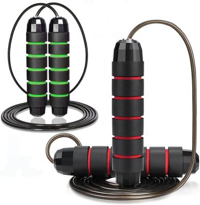 China Durable High Quality Fitness Jump Rope Workout Weighted Handle PVC Coated Steel Wire Adjustable Speed Jump Rope for sale