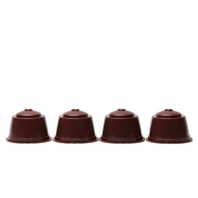 China Sustainable High Quality 4 PCS Per Package Coffee Machine Eco-Friendly Reusable Capsule Coffee Cup Filter For Dolce Enthusiasm for sale