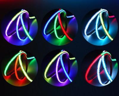 China Colorful magic COB RGB LED strip pixel 12V smart high density 720 LED/m digital COB strips lights for sale