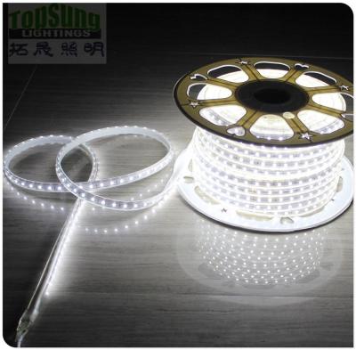 China 50m high CRI waterproof flexible led strip light 5050 smd 240VAC white strips ribbon for sale
