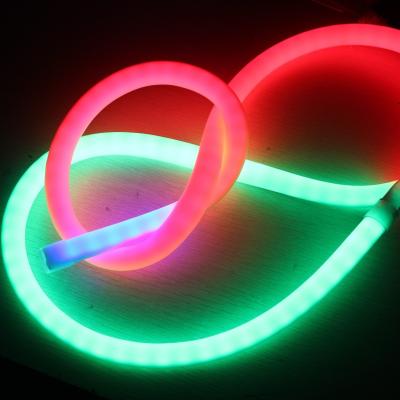 China RGB Digital Pixel Chasing LED Neon 18mm 360 rodada faixa de neon IP67 DC12V à venda