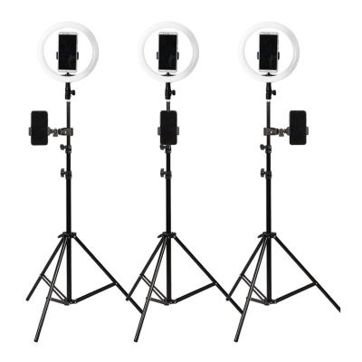 China ABS Usb Beauty Studio Photo Dimmable Circle Selfie Video Lamp Led Ring Light With 2M Tripod Stand for sale