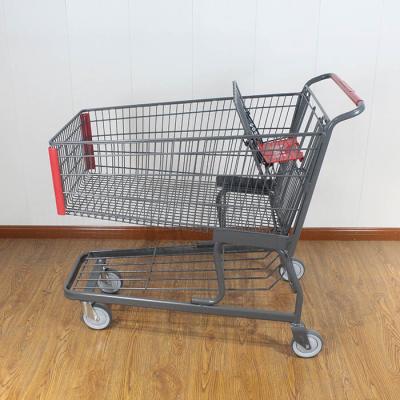 China 180L Tiendas generales Supermercados Carritos de estilo americano Supermercados Carritos de compras en venta