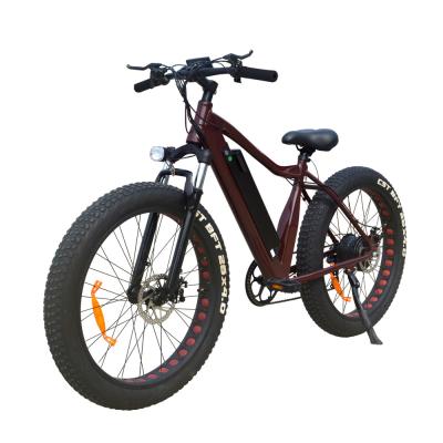 China Aluminum Alloy Free Boarding 26 Inch - Tall - End Disc Brake Tire High Speed Fat Mountain Electric Bike With 1:1 PITCH for sale