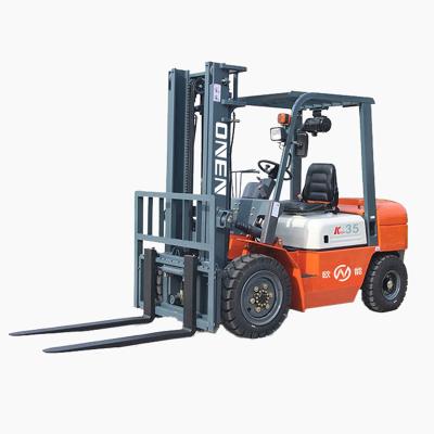 China 4-Wheel 3.5 ton 3 ton diesel Forklift Truck telescopic telehandler for sale