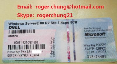 China Genuine Original Free shipping Windows Server 2008 R2 Standard COA Sticker x15 for sale