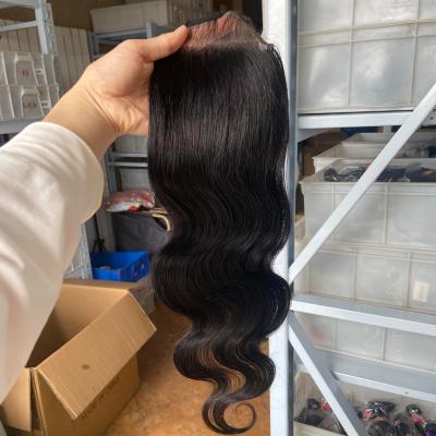 China Virgin Human Hair HD Straight Swiss Lace Headband Transparent Indian Hair 4X4 HD Lace Closure for sale