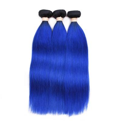 China Fashion Store Good Prices Online Wholesale Blue Hair Pure Original Ombre Human Hair Virgin Chinese Remy Hair Double Drawn for sale