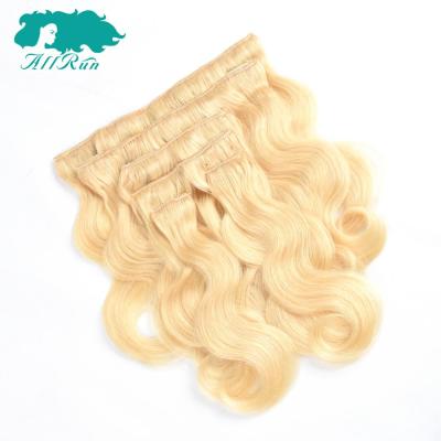China Can be real cheap human natural blonde dyed body wave curly hair extension on sale for sale