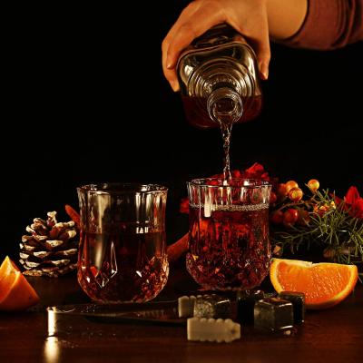 China Viable Most Popular Whiskey Stones And Whiskey Glass Gift Box Set Granite Whiskey Cooling Rocks With Coaster for sale