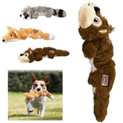 China Squirrel Knots Plush Pet Toys , Indestructible Stuffed Squeaky Dog Toys for sale