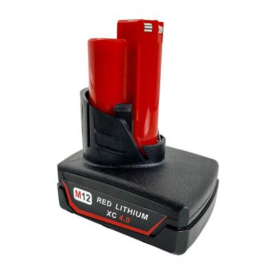 China Power Tools Battery 3Ah 4Ah 5Ah 6Ah For Milwaukees M12 12V Li-PO Rechargeable Replacement Power Tool Cordless Battery for sale