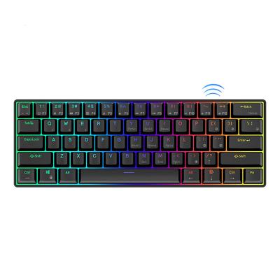 China Anti-ghosting Royal Kludge RK61 RK 61 mini wireless mechanical clavier 60% rgb backlit Hot swap tastiera gaming keyboard for sale