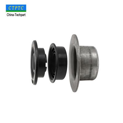 China High Quality Conveyor Roller TKII6307-127 Stamping Bearing Housing Bezel Labyrinth Seals For Mine Heavy Duty Waiting Roller for sale
