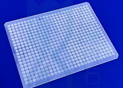 China Agujero procesado profundo de Frosty Quartz Glass Plate With por el dibujo en venta