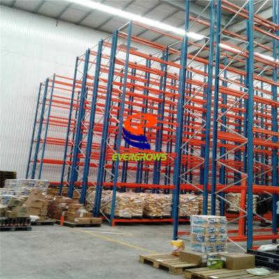 China Corrosion Protection Evergrows Double Stacking Industrial Warehouse Shelving Double Deep Pallet Rack for sale