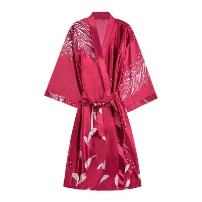 China New Style Breathable Big Solid Color Knitted Night-Dress Loose Robe Women's Cotton Nightgown Lace Nightgown Bath Morning Robe Long Robe for sale