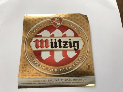 China Anti Counterfeit Make Custom Wine Bottle Labels Metalized Paper Beer Body Label for sale