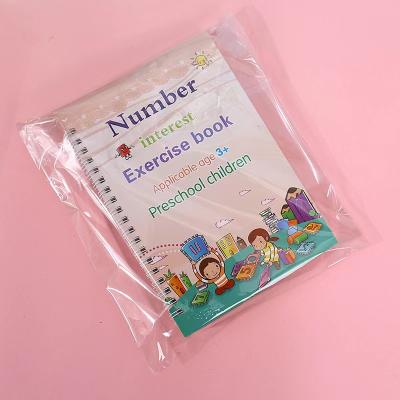 China Reusable Eco-friendly Paper Alphabet Math Number Handwriting Drawing Calligraphy Dipped Magic Practice Notebook For Kids for sale