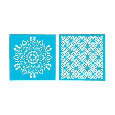 China Dry Brush Stenciling Stencil Blue Pet Mylar Material Stencils Perfect For Suitable For Dry Brush Canvas Art Stencil for sale