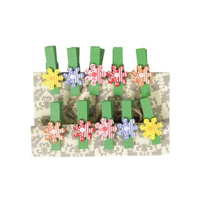 China China 10pcs/set Assorted Shapes Wooden Peg Set For Garden Decoration for sale