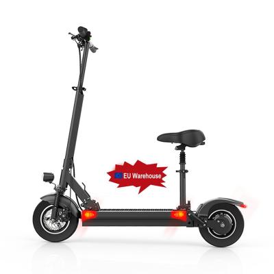 China DDP Europe Warehouse Unisex 48V 18Ah 500W Fat Tire 10 Inch Max Speed To 50km/h Off Road Adult Electric Scooter With Seat for sale
