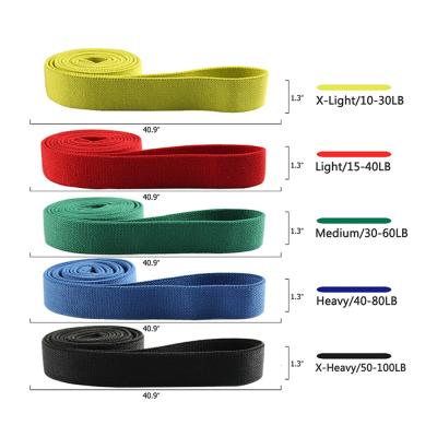 China Home Resistance Long Open Band Hip Shoulder Exercise Belt Strength Training Stretch Belt Yoga Squat Belt for sale