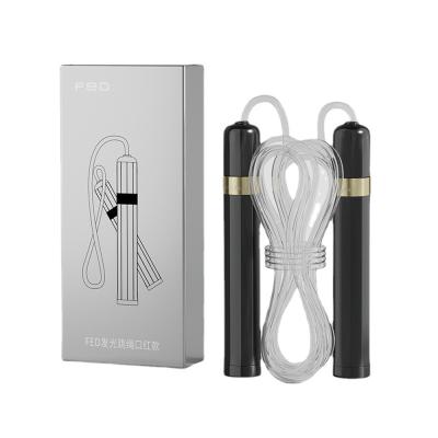 China New Design Aluminum Alloy Fast Speed Jump Rope Led Light Up Counter Digital Calorie Fitness Glowing Smart Jump Rope Skipping Rope for sale