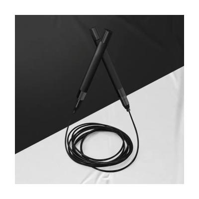China Weighted Aluminum Alloy Handle PVC Coated Adjustable High Quality Steel Wire Speed Skipping Rope Fitness Workout Jump Rope for sale