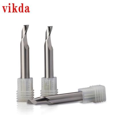 China CNC Process 7 mm Shank Single-Edged Spiral Cutter HSSCO8 CNC Engraving Machine High Speed Steel And Aluminum Use End Mill en venta