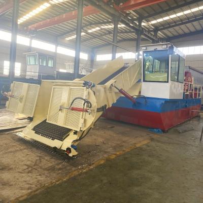 China Africa 10 Cubic Capacity Aquatic Weed Harvester With Hydraulic System For Moderate Water Areas for sale