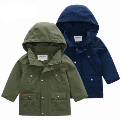China OEM customization Children boys and girls hooded woven jacket custom kids spring autumn wear windproof outerwear for sale