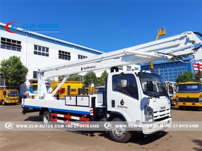 China Luftarbeit-Pritschenwagen Isuzus 4X2 18m mit LCD-Bildschirm zu verkaufen