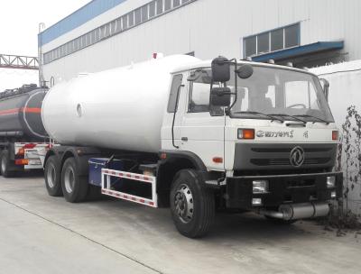 China 20000 Liter 10 Tonnen-Flüssiggas-Tanklastzug-steifer Bobtail LKW mit waagerecht ausgerichtetes Messgerät Rochesters LC-Strömungsmesser zu verkaufen