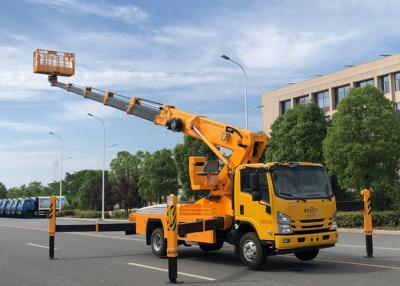China ISUZU 6 dreht 22m hydraulischen ineinanderschiebenden Boom-Aufzugpritschenwagen zu verkaufen
